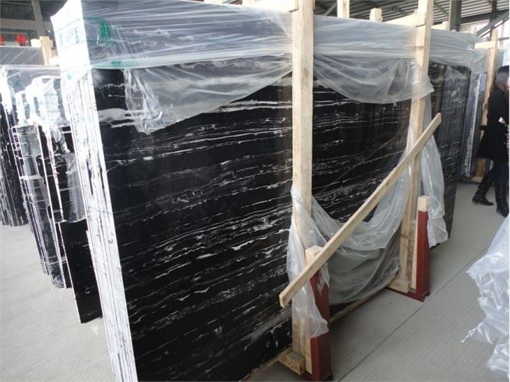 Silver Portoro Marble Slab