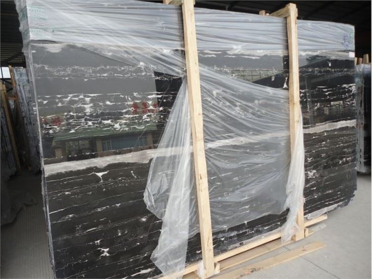 Silver Portoro Marble Slab