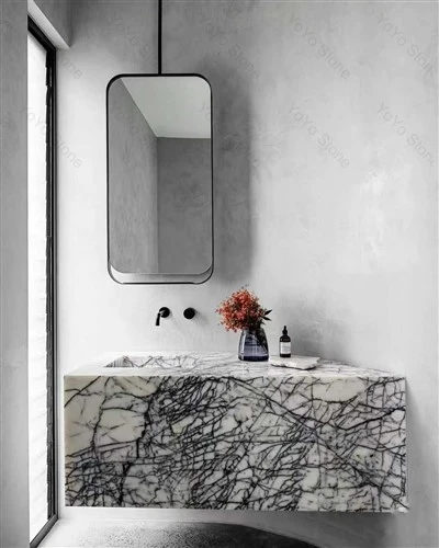 Valkoinen Marble Vanity Top